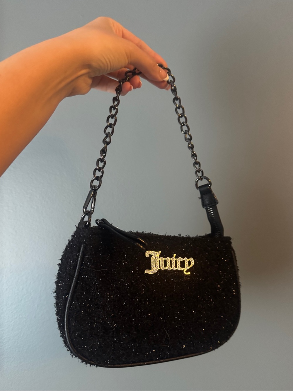 Juicy Couture Black Sparkle Mini Shoulder Bag